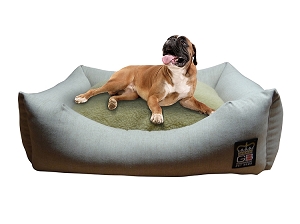 Classic Dog Settee Oatmeal & Beige Fleece - Various Sizes